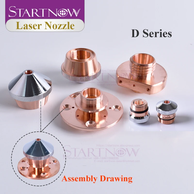 Startnow Laserdüsenanschluss Kupfer Q90 Kaliber 4.0 Faseroptischer Schneidemaschinenkopf Ersatzteile Ausrüstungszubehör