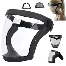 Full Face Shield Transparent Mask Safety Protective Cover Screen Visors Dust WindProof Anti-Fog Kitchen Tools With Filter