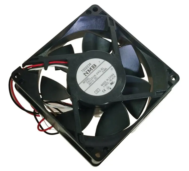 NMB 09225VA-24Q-BL DC 24V 0.49A 90x90x25mm 3-Wire Server Cooling Fan