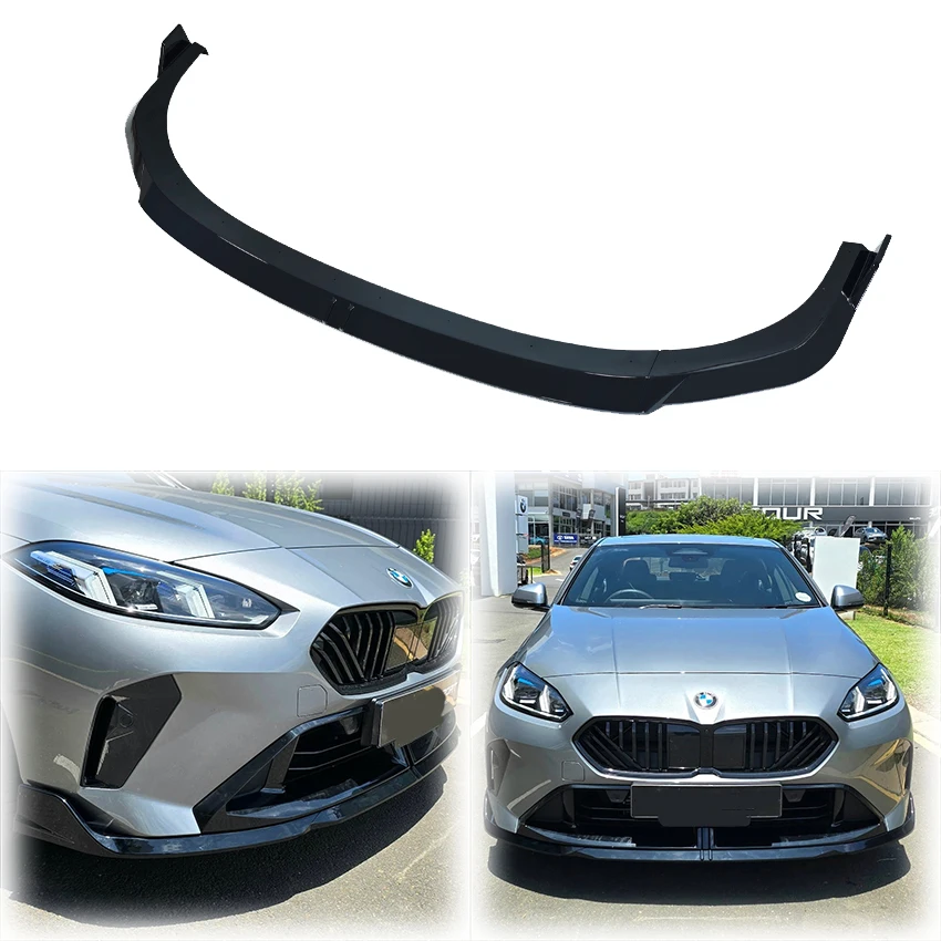 2025 To Up For BMW 1 Series M-Pack F70 2 Series F74 Gran M235 XDrive Coupe M Sport Front Bumper Lip Splitter Spoiler Gloss Black