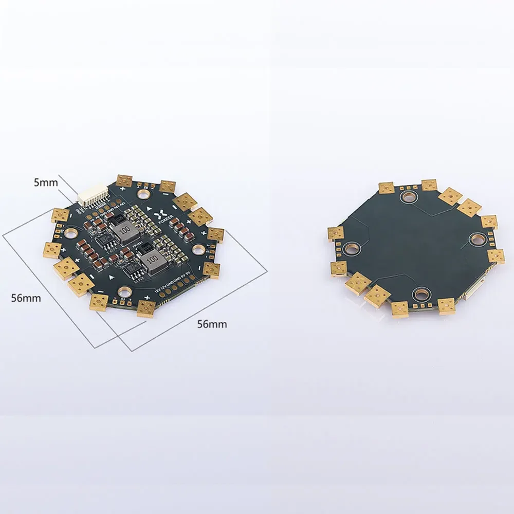 Foxeer PDB400 8S 400A PDB 듀얼 배터리 패드, RC 멀티로터 비행기 헬리콥터 FPV 장거리 Cinelifter DIY 부품용 12 개 허브