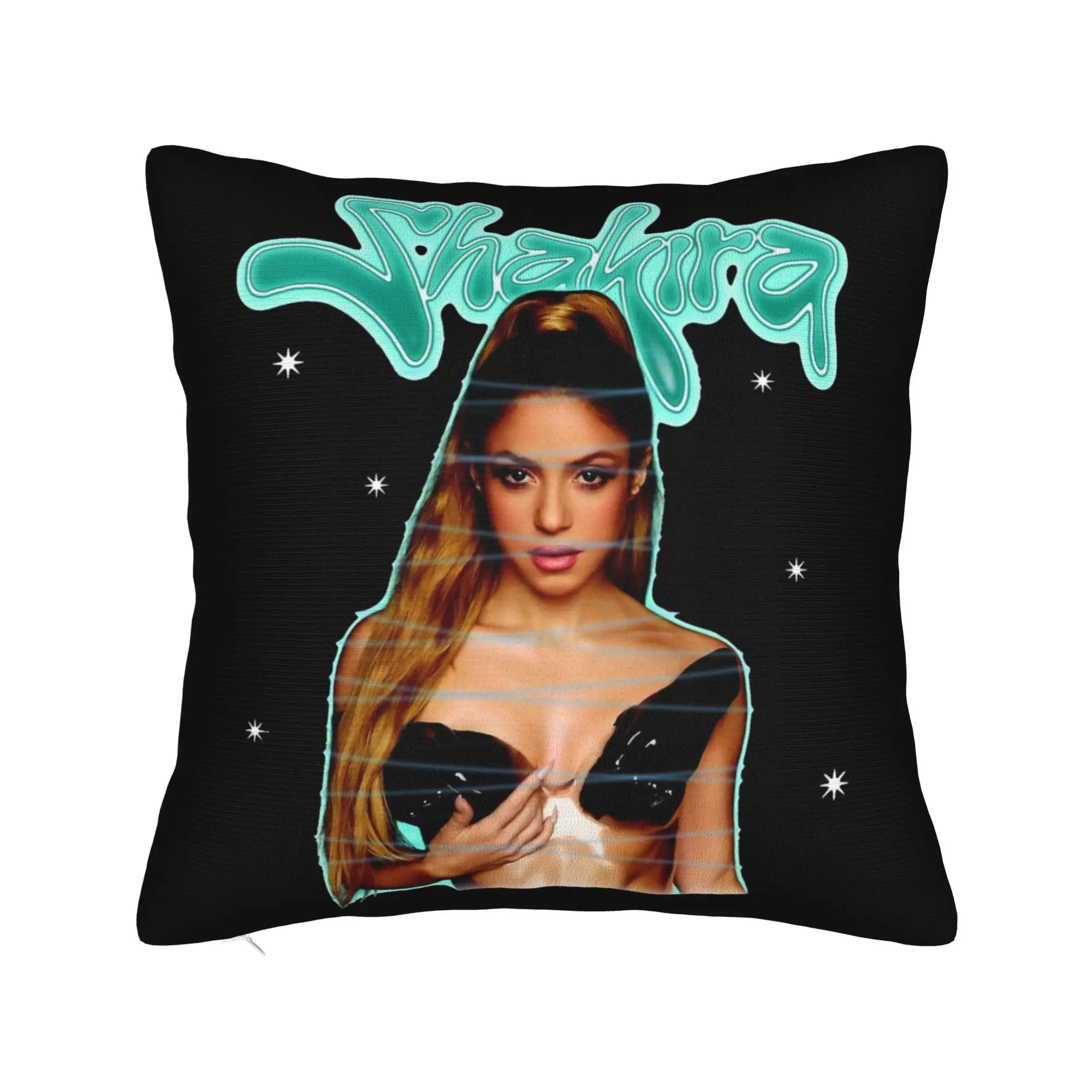 Singer Shakira Pillowcase Soft Fabric Cushion Cover Gift  Pillow Case Cover Home Square 18''