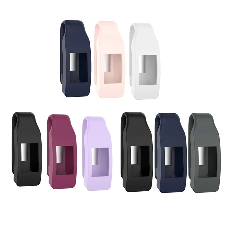 3 Pack Clips Pak Voor Fitbit Inspireren/Inspireren Hr Clips Met Stalen Plaat, Siliconen Accessoire Clip