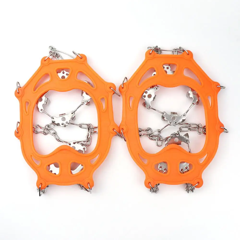 19 Teeth Climbing Crampons for outdoor winter Walk Ice Fishing Snow Shoes Antiskid Shoes Manganese Steel Shoe Covers