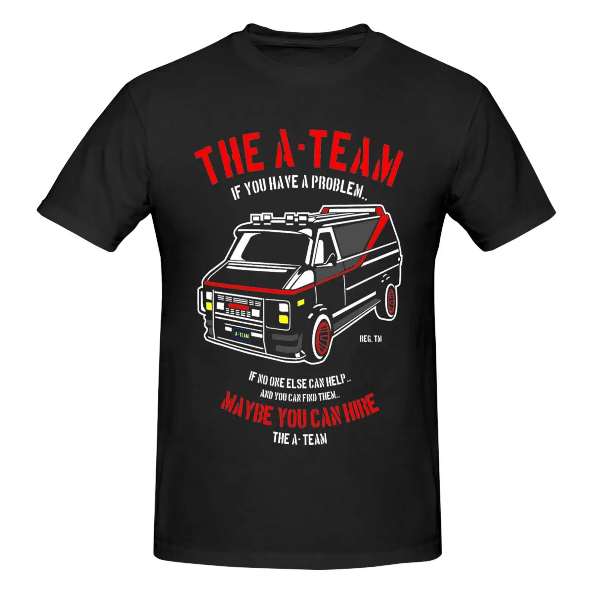 The A Team T Shirt Men\'s Pure Cotton Vintage T-Shirt Crewneck Tees Short Sleeve Clothing Gift Idea