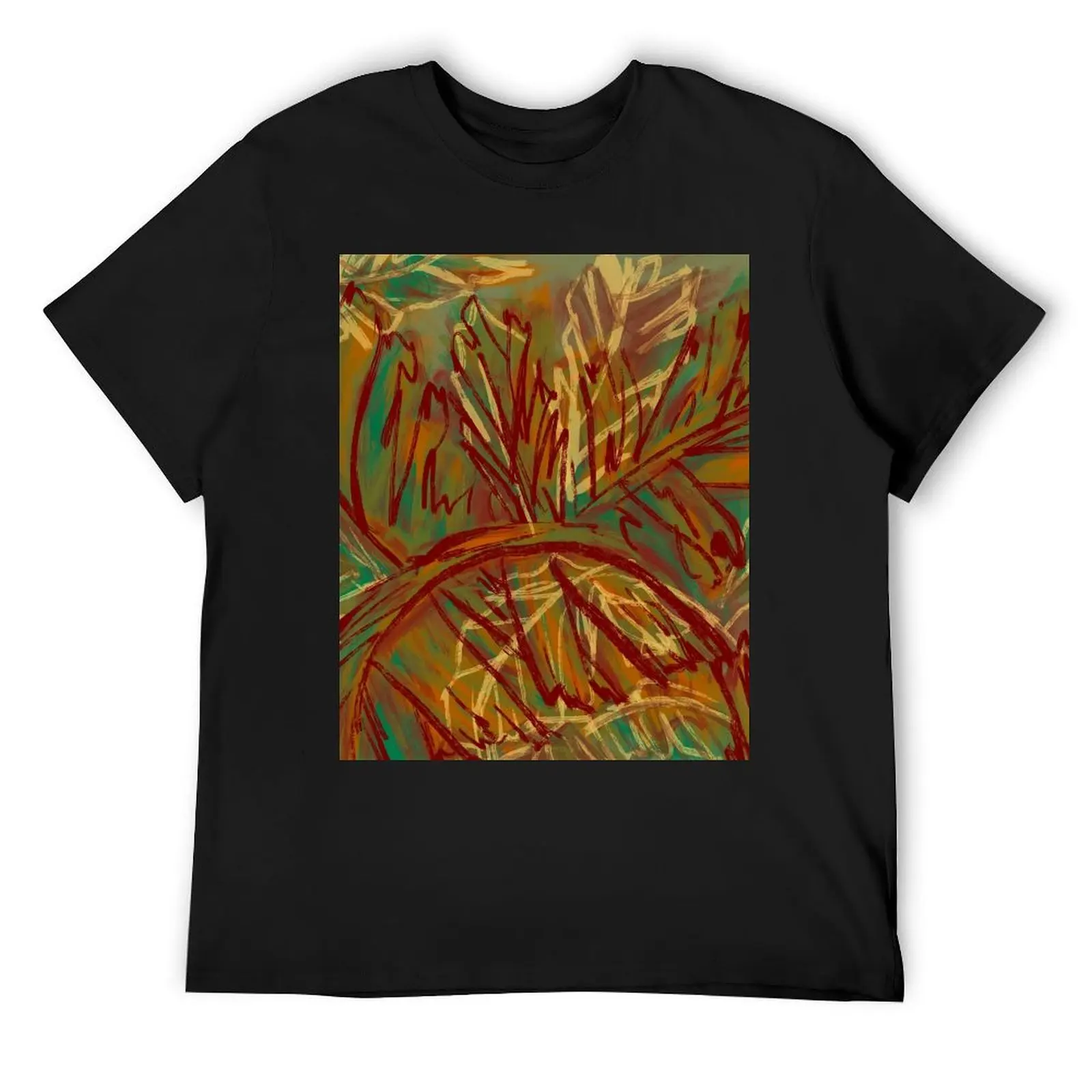 

It’s A Jungle Out There abstract tropical concept palm leaves T-Shirt cotton graphic tees Short sleeve tee T-shirt men