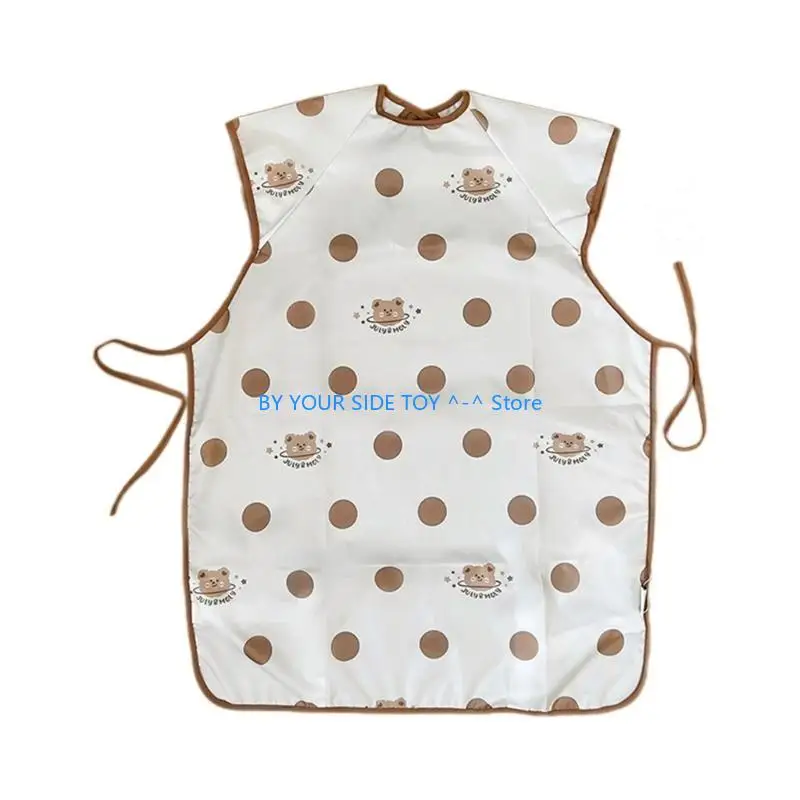 

Toddlers Baby Feeding Apron Reusable Teething Bib Long Sleeve/Sleeveless U6XE