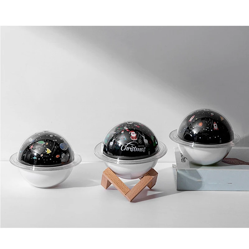 Humidificateur automatique planète avec lumière, diffuseur d'arôme domestique, veilleuse, 250Ml