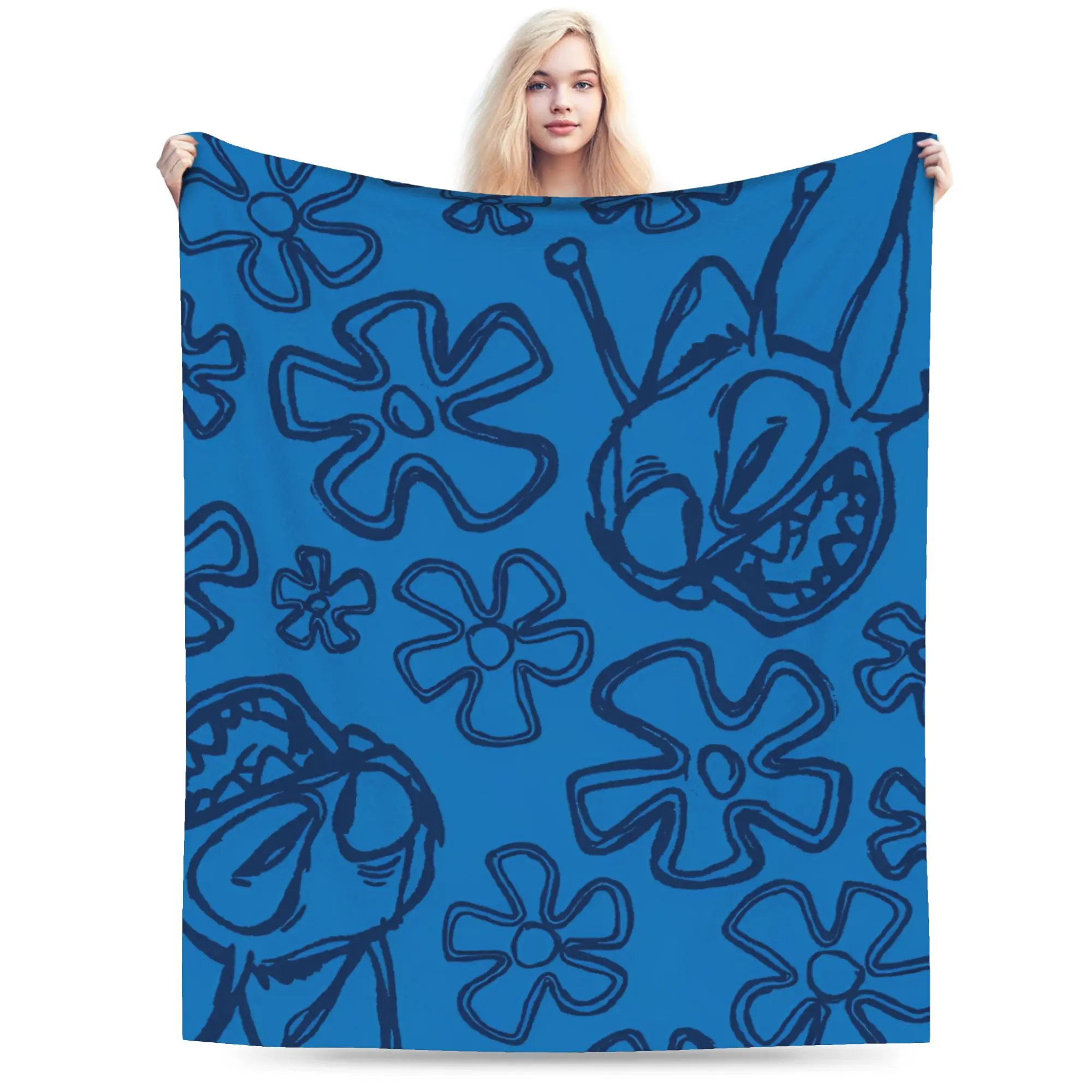 

Cute Stitchs Blankets Quality Warm Throw Blanket Winter Girls Boys Home Decor Street Trend Bedspread