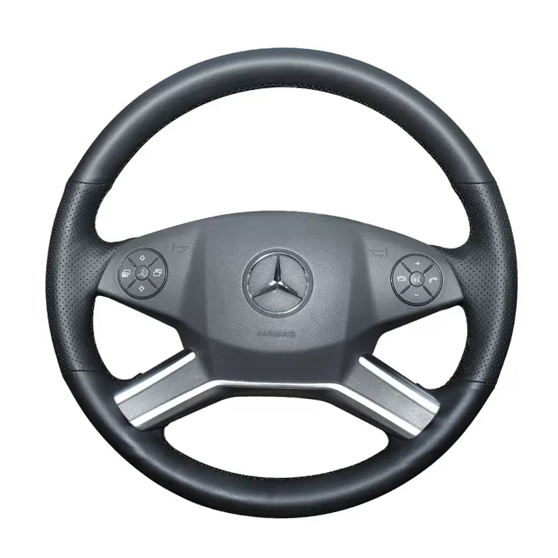 Hand-stitched Black Artificial Leather Car Steering Wheel Covers For Mercedes Benz W164 M-Class ML350 ML500 X164 GL-Class GL4