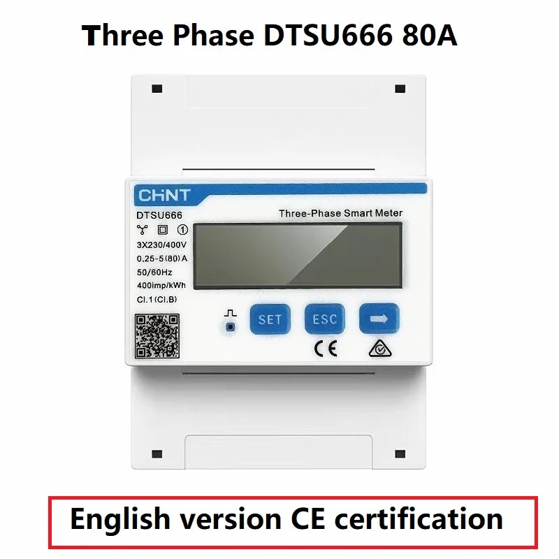 CHINT DDSU666 DTSU666 Multifunction Power Meter Programable V,A,W,KWH,VAR, MODBUS RS485 Electric Energy Meter Solar PV inverter