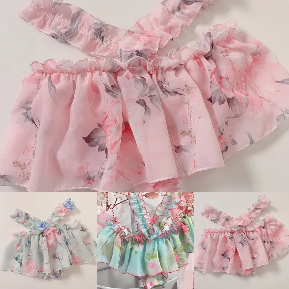 ملابس نوم داخلية طباعة مثيرة طفيف تمتد ملابس داخلية ناعمة تنفس ملخصات زهرة الطباعة أزياء مريحة #6