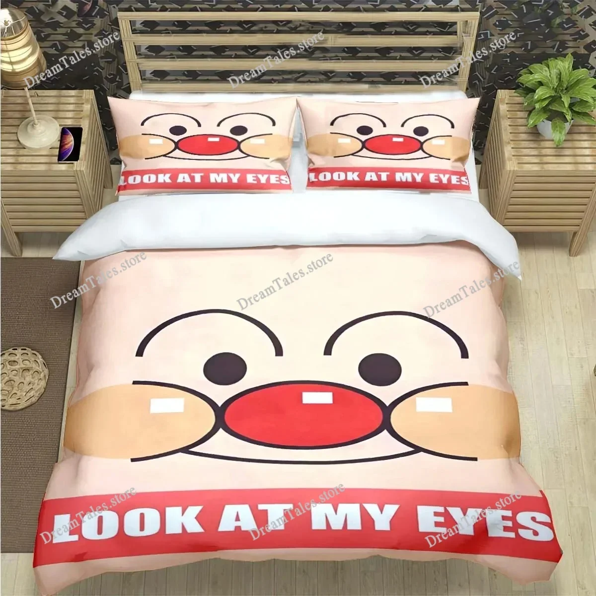

Fashion Kawaii Cartoon A-Anpan Print Bedding Sets Bed Supplies Set Duvet Cover Bed Comforter Set Bedding Set Luxury Cute Gift