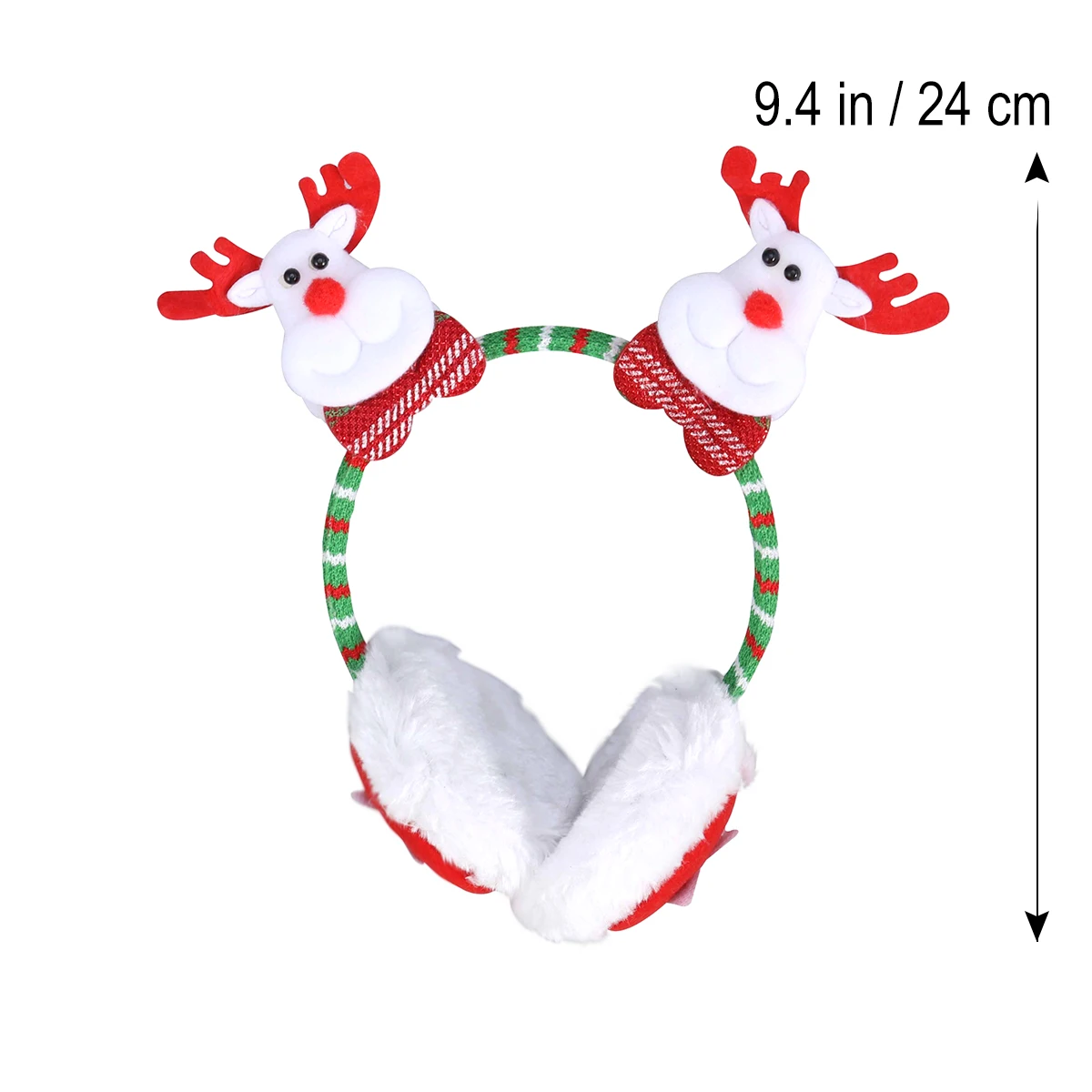 

Elk Earmuffs Winter Ear Warmers Kids Christmas Hat Ears Cover Artificial Cute Headband One Size Anti Slip for Cold