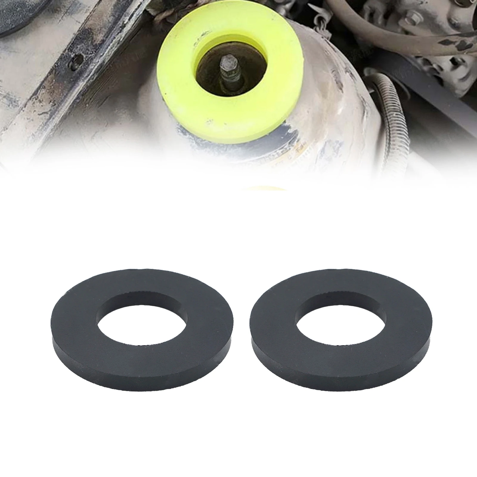 2x Rubber Car Strut Top Mount Tower Suspension Steering Shock-Absorbing Bearing Washer Parts Accessories