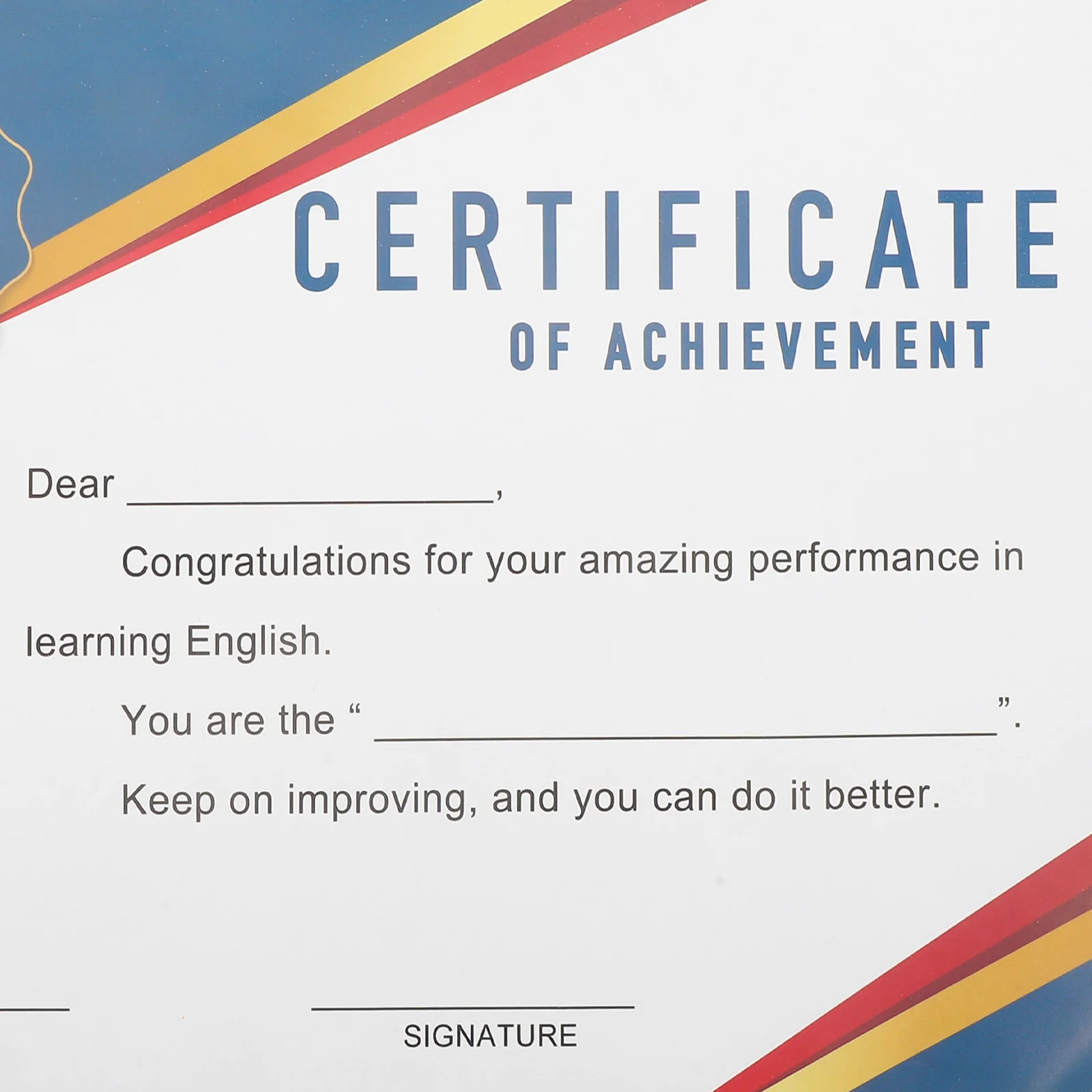 

10 Sheets Award Certificates Students Colorful Thickened Paper School Performance Recognition Completion Certificates