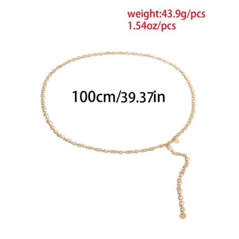 Fashion Women Waist Chain Belts Female Silver Body Mini Metal Dress Gold Belt Woman Sequins Thin Chains Women