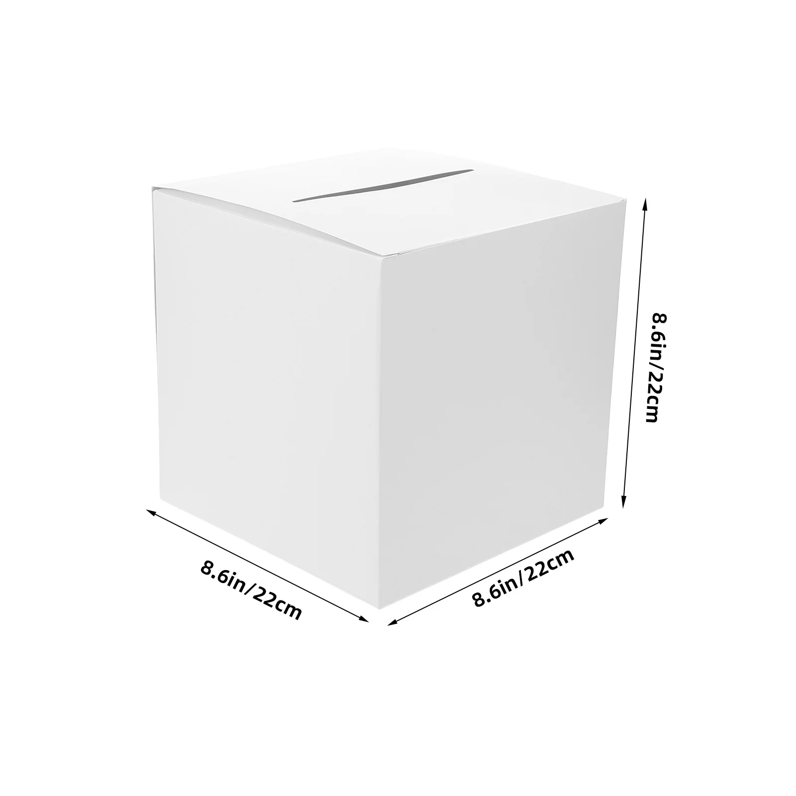 1Set White Paper Card Box Wedding Card Case Spacious Storage Box for Wedding Reception Keepsake Cards Memory Gifts