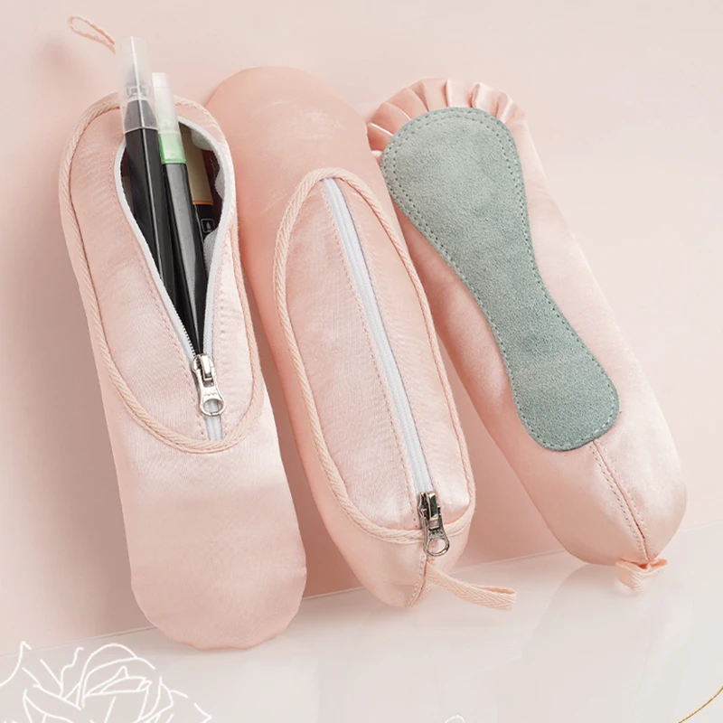 estojo-bolsa-para-lapis-em-formato-de-sapatilha-de-bale-rosa-organizador-de-maquiagem-com-tema-de-danca--cosmetico-multiuso-para-meninas-e-adolescentes