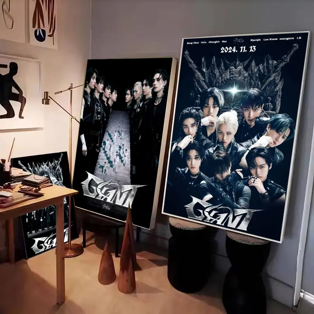 1PC S-Stray K-Kids Kpop Anime Poster For Bar,Bedroom,living Room Aesthetic Design Waterproof Wall Decoration Sticker
