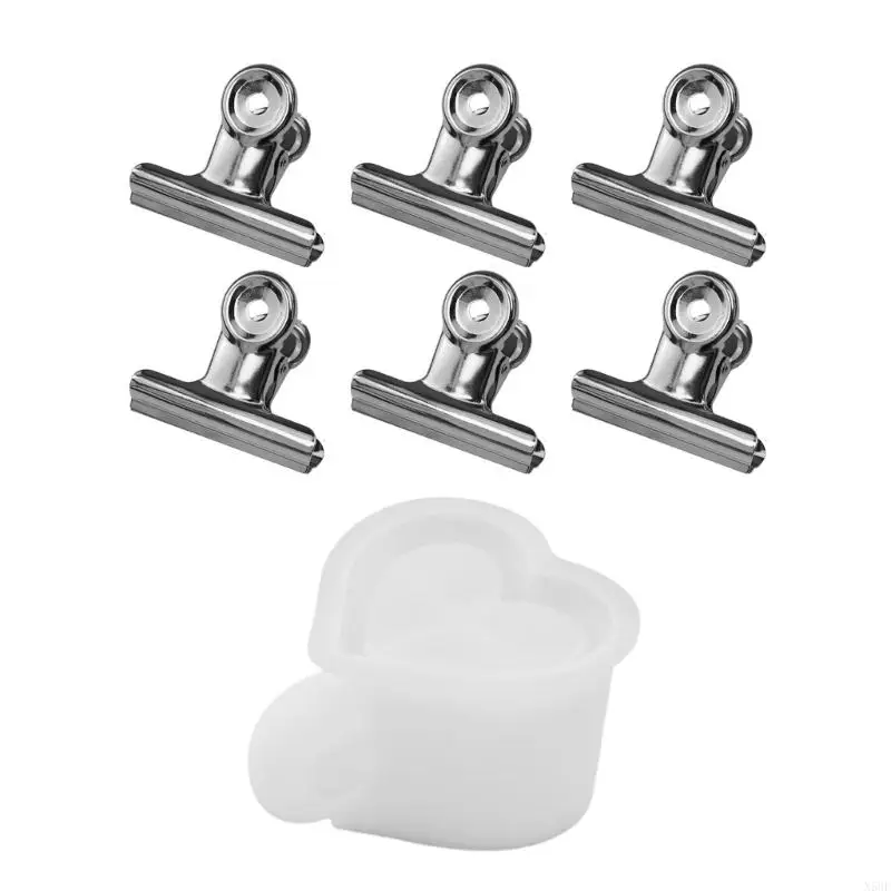

N58F Creative Silicone Mold Heart Teacup Succulent Planter Moulds Cup Moulds for Hand-Making Cups
