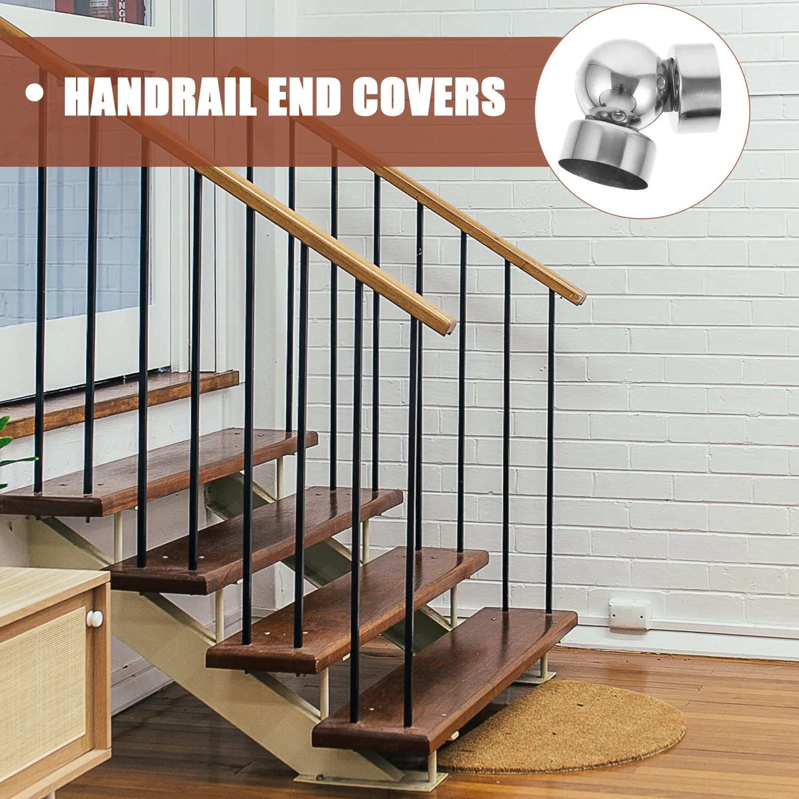 Universal Stainless Steel Handrail Connector Fitting for Stair Railing Tubing Strong Reliable Handrail Accessories