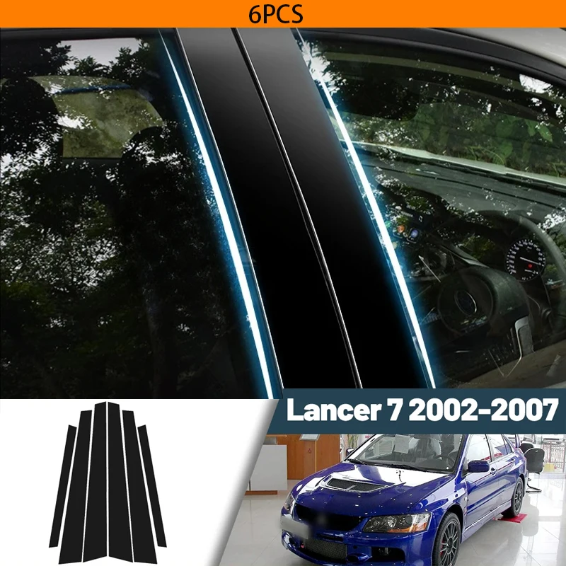 

Glossy Black Carbon Fiber Window Door Deal B C Pillar Post Cover Sticker For Mitsubishi Lancer 7 2002-2007 2003 2004 2005 2006