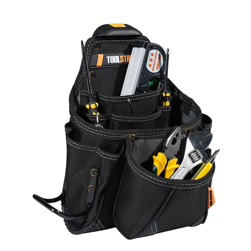 TOOLSTACK Professional Carpenter's Pouch Waterproof High-Capacity Qui-Hook Waist Toolkit High Quality Utility Work Tools Bag