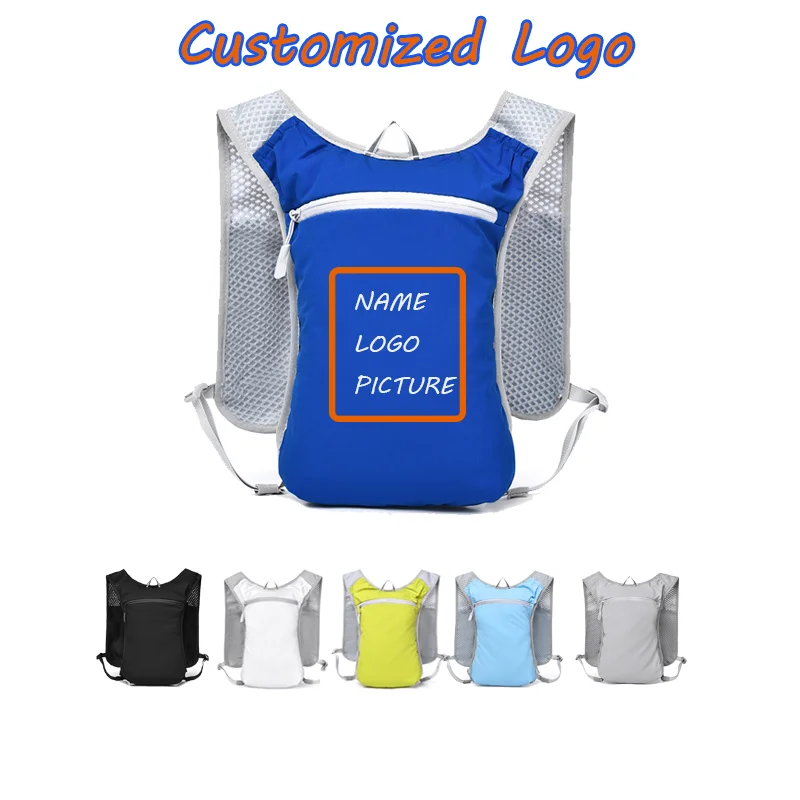 

Customized Logo Quick Dry Running Backpack Men Women Marathon Cross Country Bag Pack Phone Holder Sports Outdoor Backpack