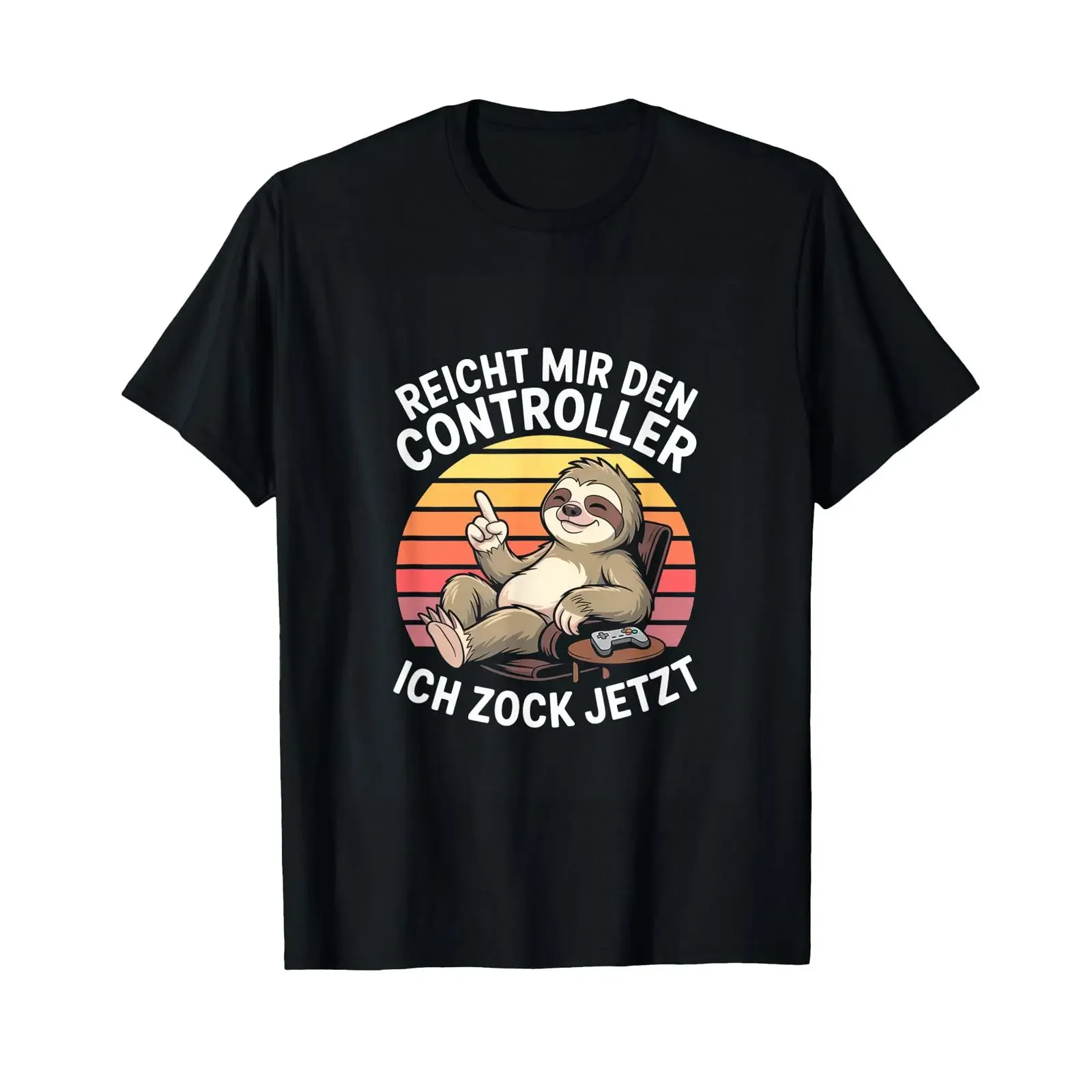 Reicht Mir Den Controller Ich Zock Jetzt Faultier Gamer T Shirt vintage Washed graphic Breathable Stylish Versatile Unisex