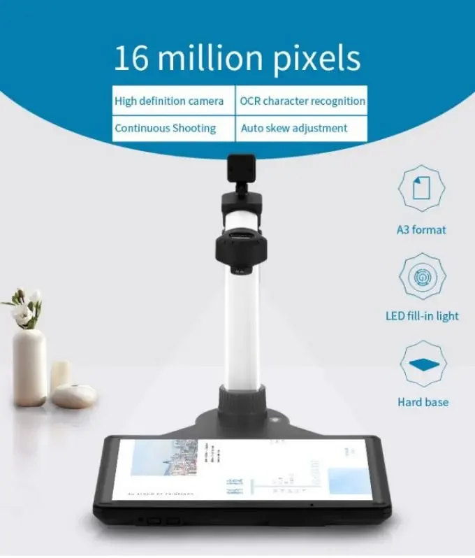 Scanner per documenti con scansione in fabbrica Scanner per documenti bancarici A3 ad alta velocità con scanner per documenti ruotabile con fotocamera USB portatile