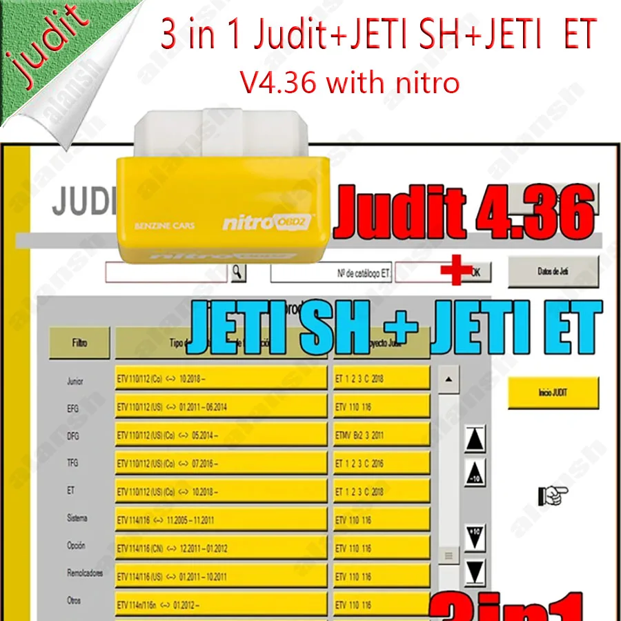 3 in1 Jungheinrich forklift JETI SH repair + JUDIT 4.35 Diagnostic software + JETI ET parts catalog (v4.36) + Nitro