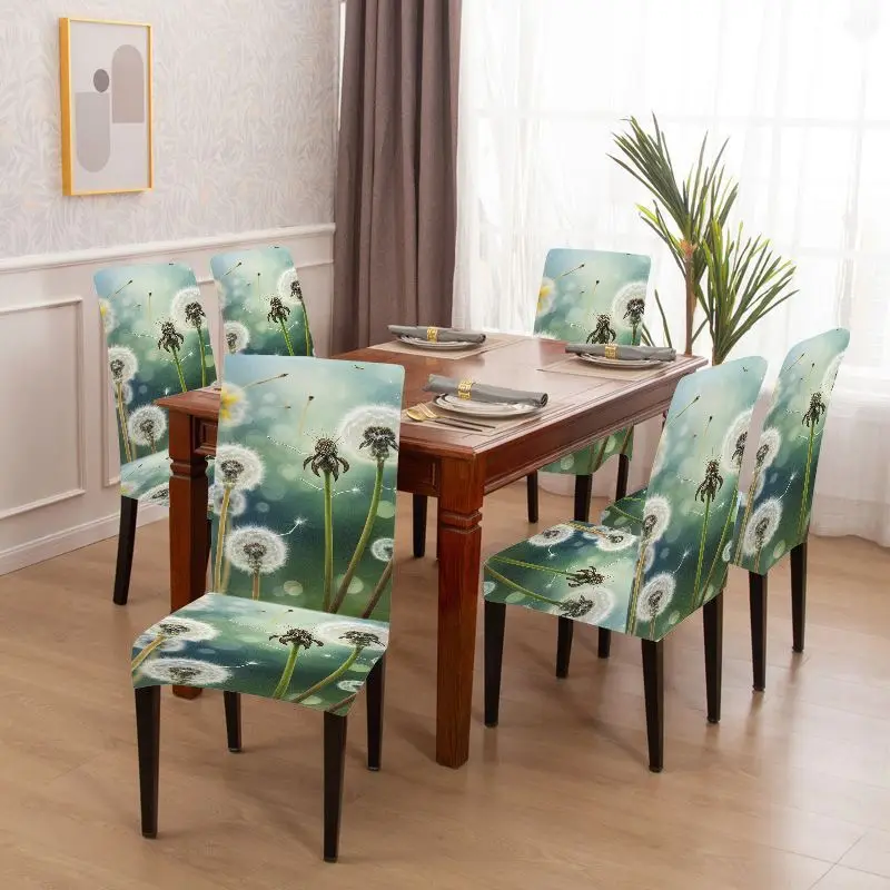 

Чехол для стула Parsons с 2D-принтом, с изображением одуванчиков и солнца, съемный, моющийся, подходит для ресторанов, отелей, банкетов.
