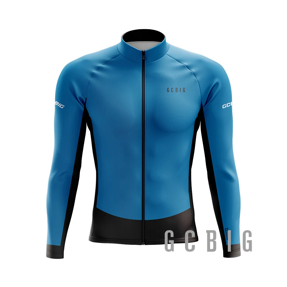 

2026 GG Winter Men Cycling Thermal Fleece Long Sleeve Jerseys Pro Team Bicycle Jackets 3 Rear Pockets Coat Chamarras De Hombres