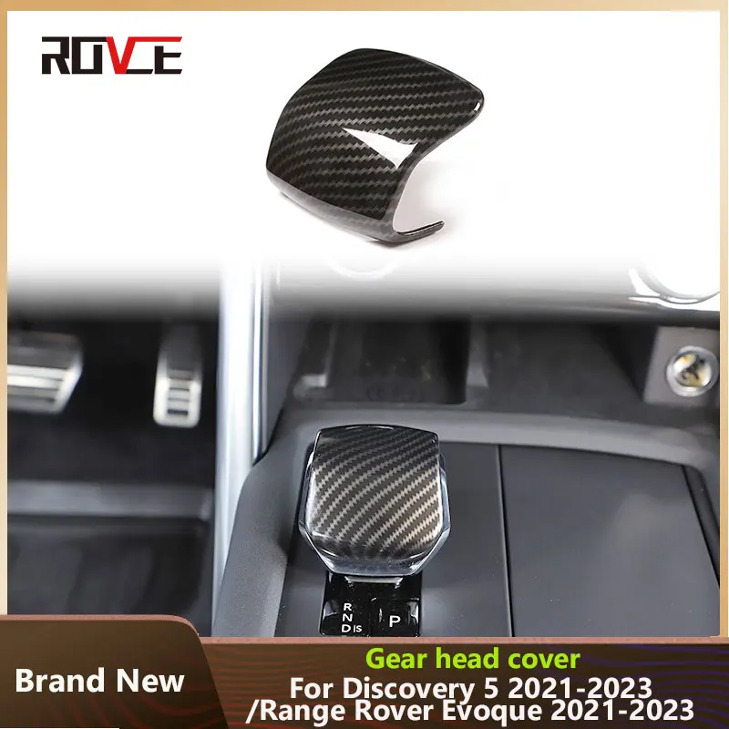 

ROVCE Car Gear Head Shift Knob Handle Cover Trim Sticker For Land Rover Discovery 5 Range Rover Vogue/Velar 2021-2023 Accessory