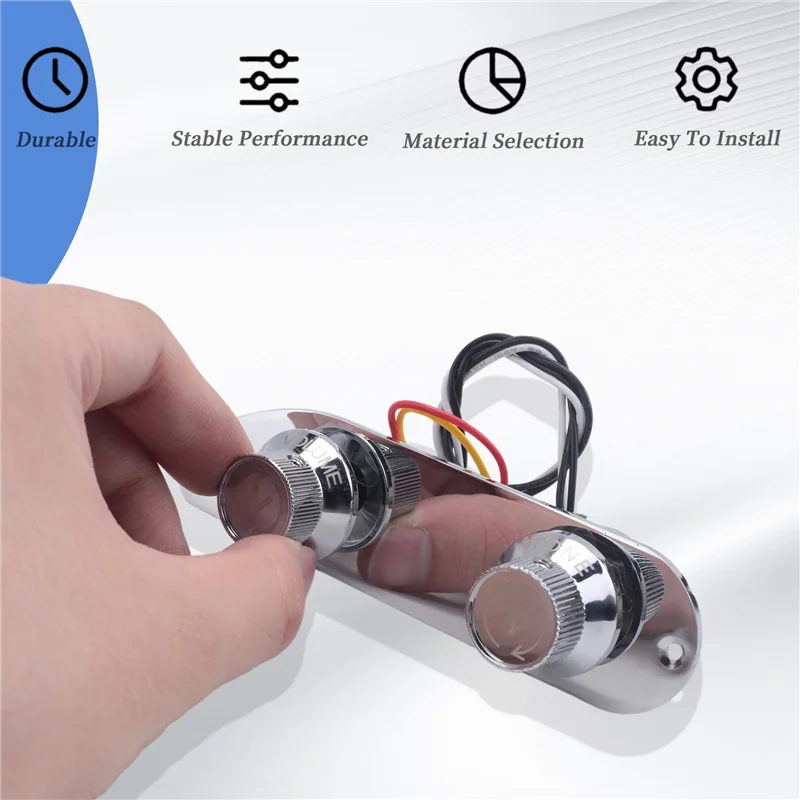 

Хромированная пластина управления TURE для оригинальной бас-гитары Fender 51P