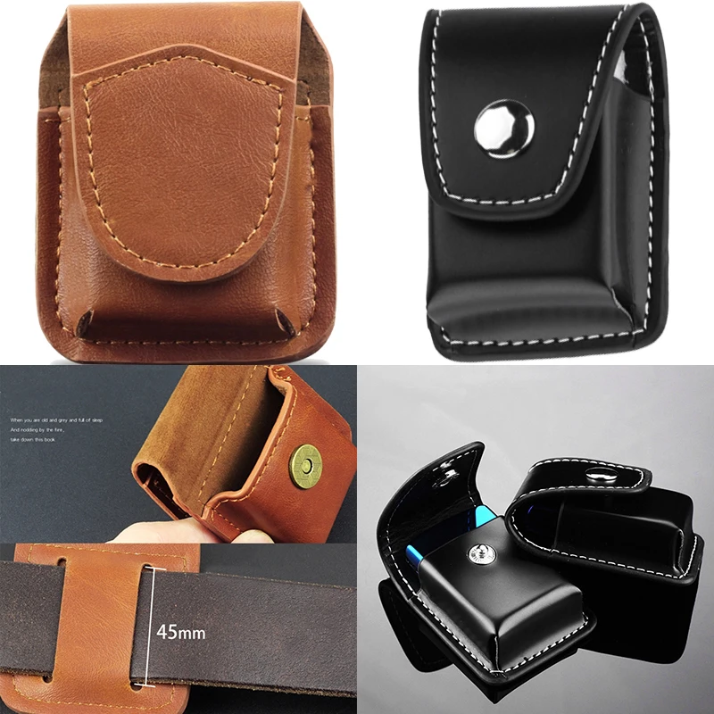 

Portable PU Bag for Elegant Lighter& Small Object Cover Case with Magnetic Button for Travel Everyday Use Jewelry Accessories