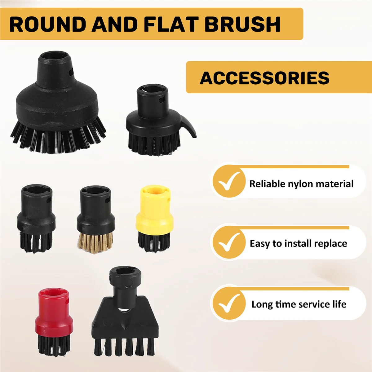 Круглая щетка, плоская щетка для Karcher SC1 SC2 SC3 SC4, большая круглая щетка, чистящая щетка для парового очистителя, уборочная щетка