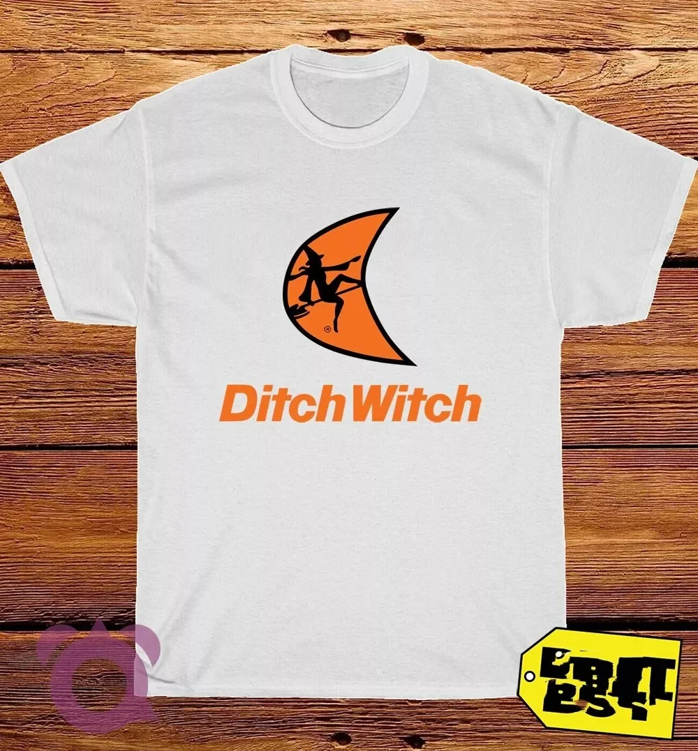 

2025 Summr New Black/Gray/Navy/White Ditch Witch Logo T-Shirt Printed Cotton Round Neck T-shirt for Men and Women