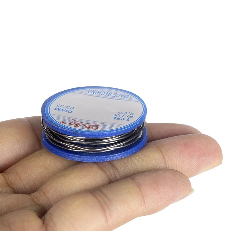 JCD Tin Solder Wire Rosin  Flux 0.1MM 20% Core Solder Wire Reel Welding Line Soldering Wire Roll No-clean
