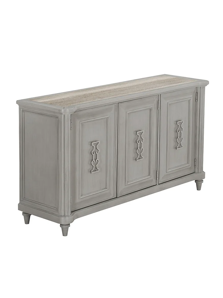 

American side cabinet solid wood light luxury side rural wine ash wood porch cabinet tea solid wood