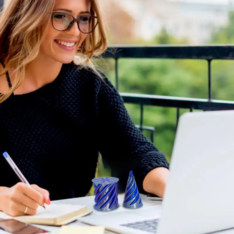 

Винтовой конус, игрушка-непоседа, игрушка для снятия стресса, невозможный конус, 3D печатная пирамида, сквозная скульптура для декора рабочего стола