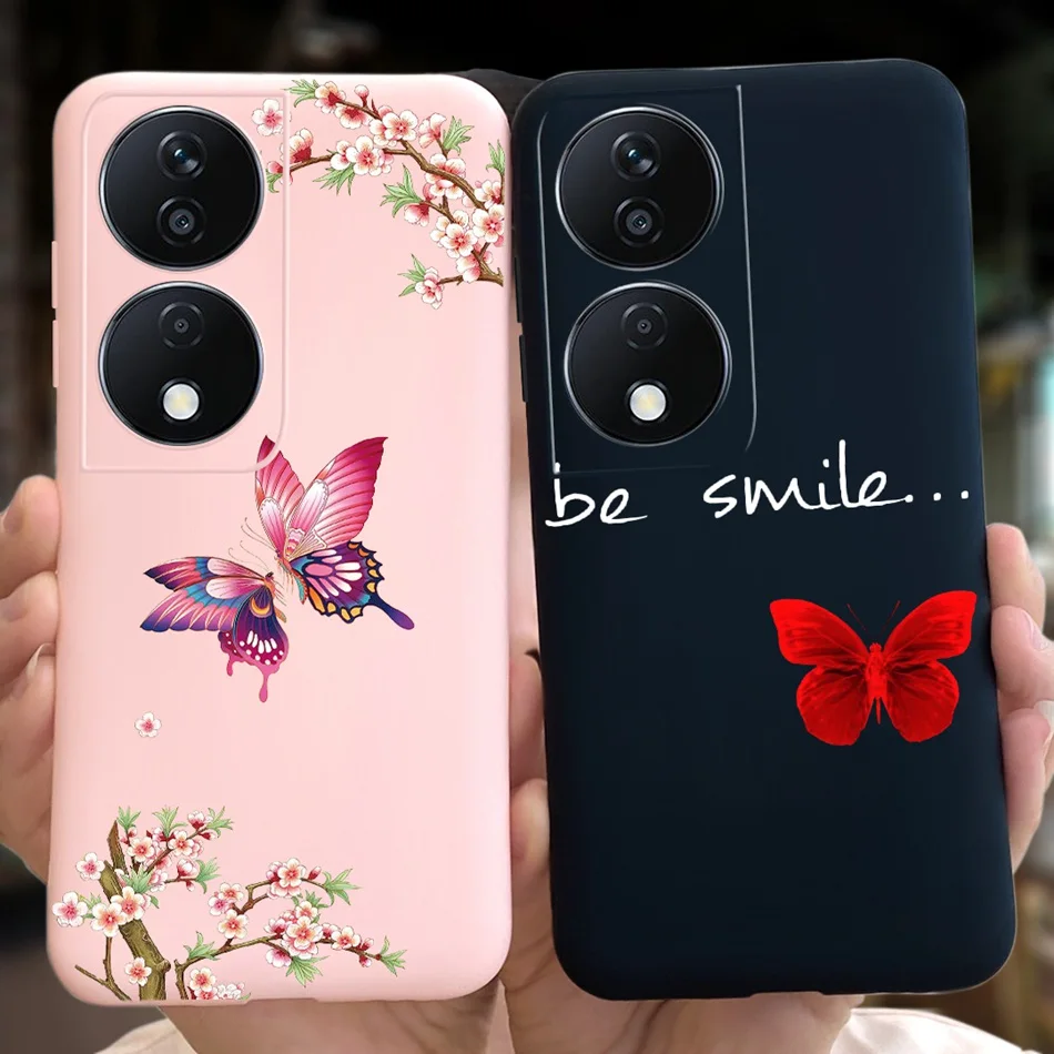 Cool Fashion Moon Printed Case For Honor X7b Candy Color Soft Silicon TPU Shockproof Phone Cases For HonorX7b X 7B 4G CLK-LX2
