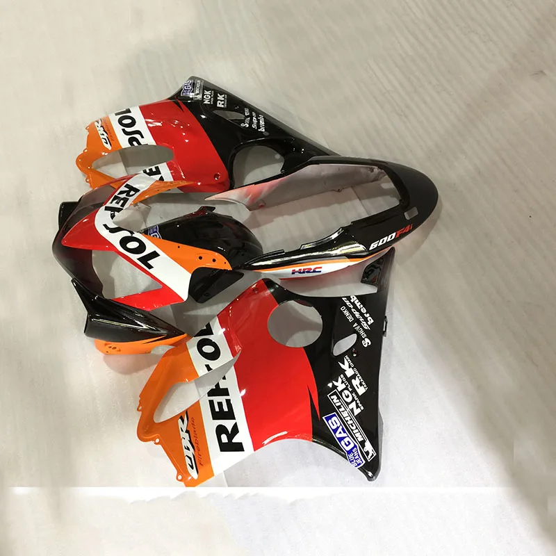 Repsol Injection fairings for HONDA CBR 600 F4I 2004 2005 2006 2007 CBR600 F4i 04 05 06 07 Orange Black Fairing Kit TY05