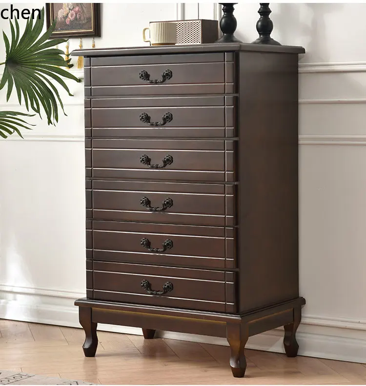 

HXL solid wood chest of drawers light luxury locker simple drawer storage cabinet large capacity