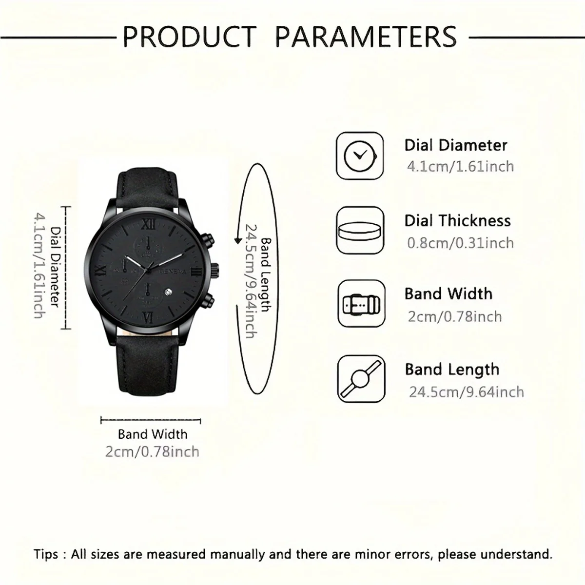 2 Pcs/set Men's Watch Wristwatch Set, Casual Sport Men's Watch Set, Quartz Pointer Date Watch Set for Holiday Gift Watches Set