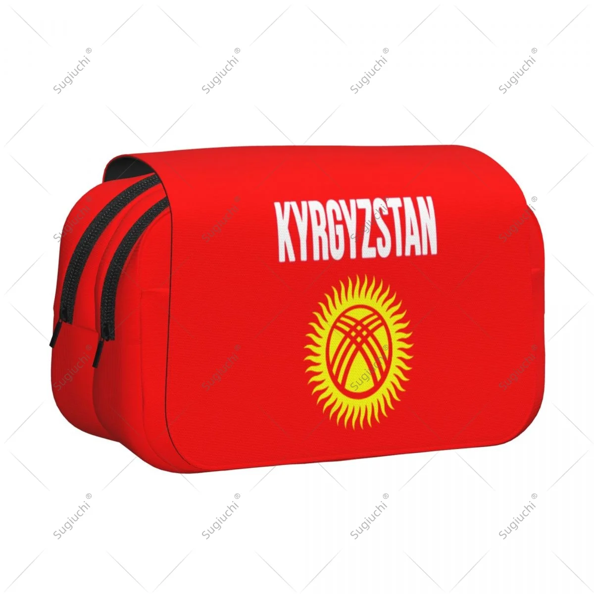 

Пенал, сумки для ножниц, 3D флаг Кыргызстана, двухслойная ткань Оксфорд, канцелярские принадлежности, коробка для ручек, чехол