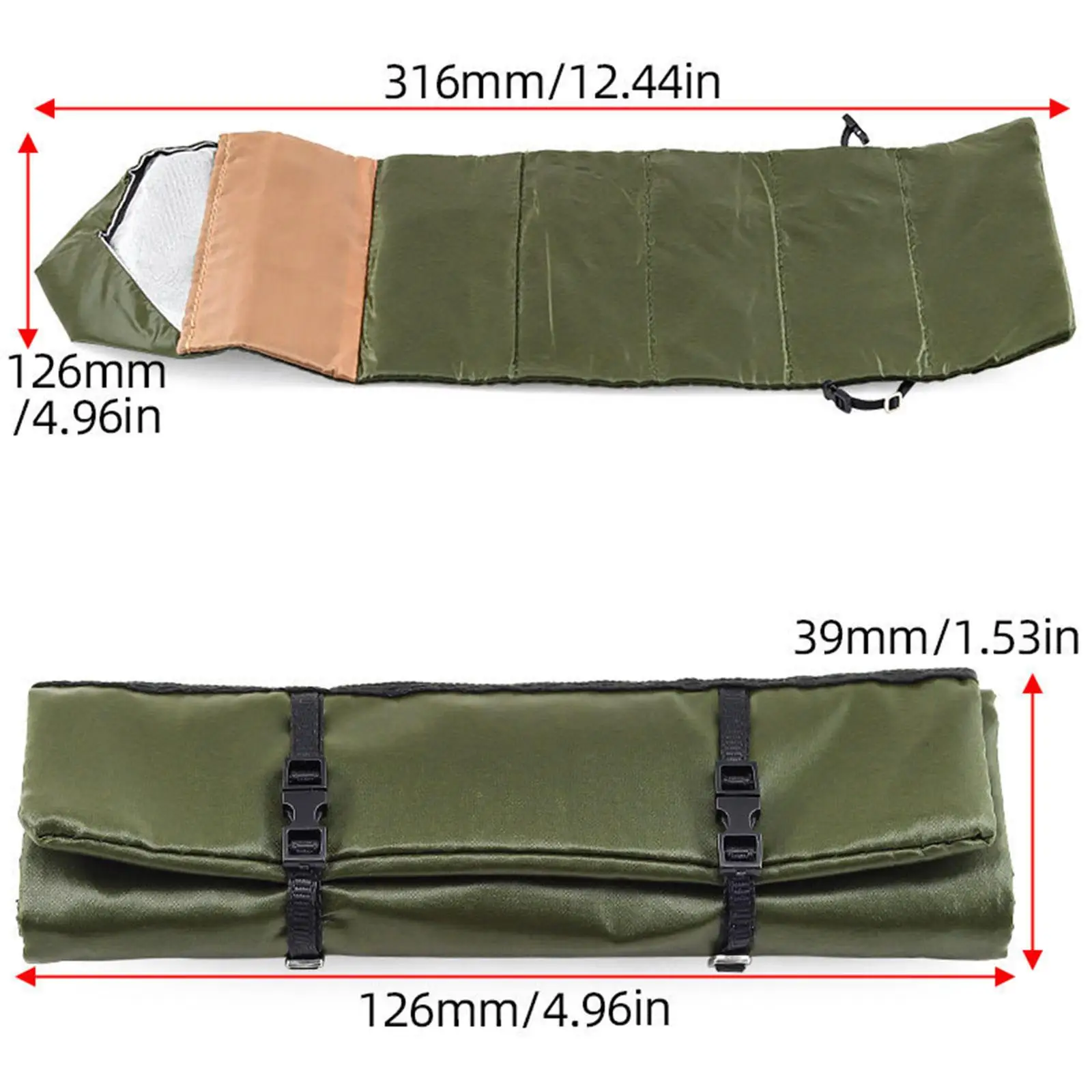 Sturdy Cloth Simulation Sleeping Bag for RC Rock Crawler Car Roof Luggage Carrier Versatile Decoration 1/6 1/8 1/10