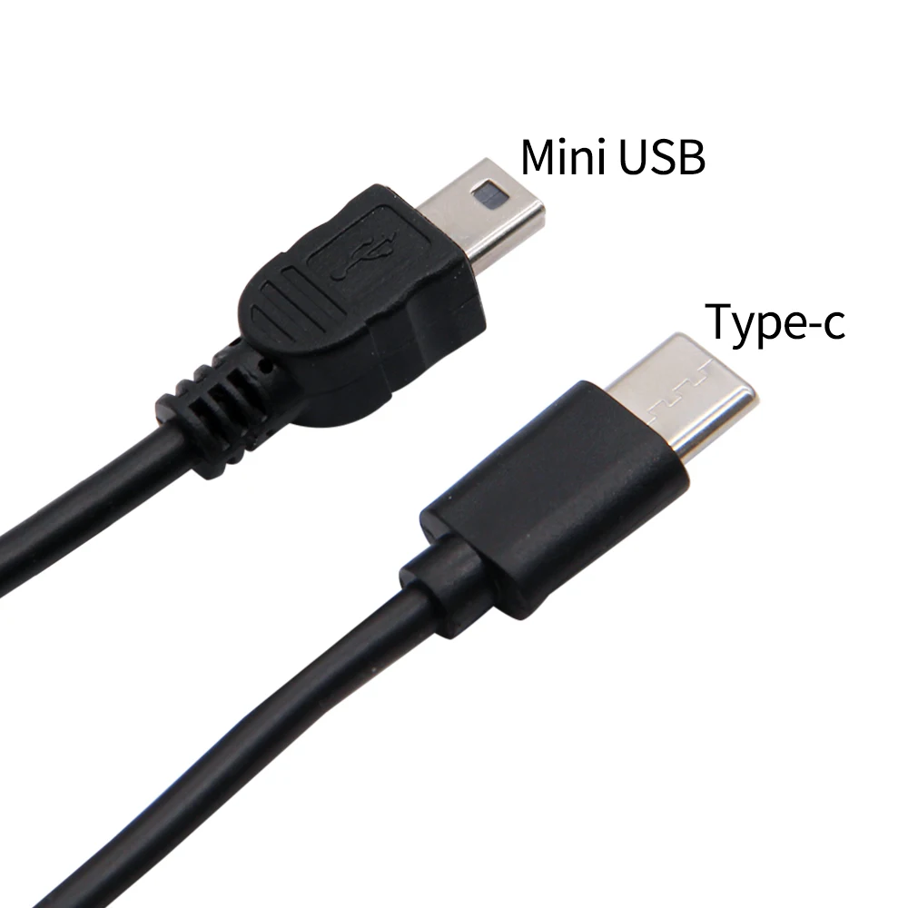1 Uds USB tipo C 3,1 macho a Mini USB 5 pines B macho adaptador convertidor Cable de datos para Macbook Mobile