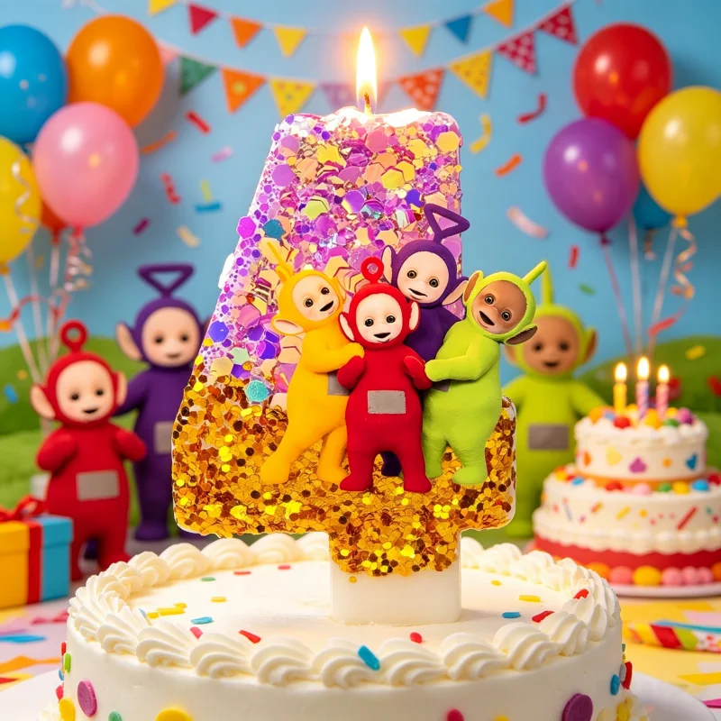 Teletubbies Themed Birthday Cake Candle Newborn Baby Shower Decor Birthday Party Favor Decorations
